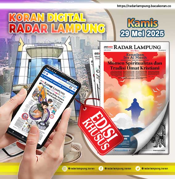 Koran Radar Lampung edisi kamis 29 Mei 2025