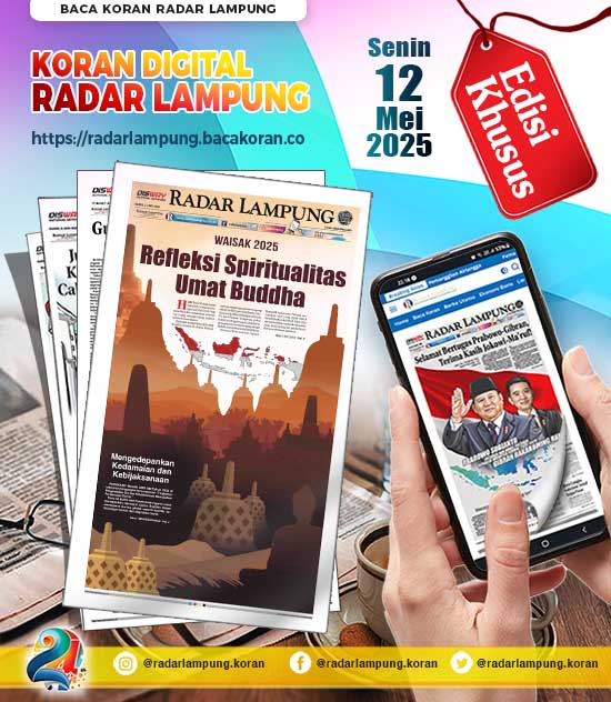 Koran Radar Lampung edisi Senin 12 Mei 2025