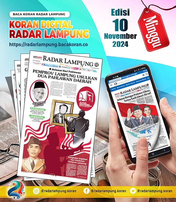 Koran Radar Lampung Edisi Minggu 10 November 2024