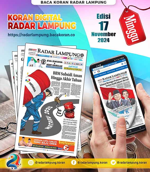 Koran Radar Lampung Edisi Minggu 17 November 2024