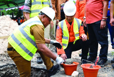 Bupati Nanang Groundbreaking Gedung Pusdalops BPBD Lamsel