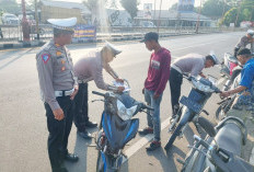 Satlantas Polres Tulangbawang Gelar Razia, 50 Pengendara Terjaring, Paling Banyak Tak Pakai Helm