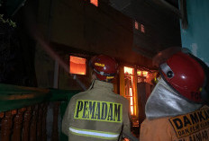 Diduga Korsleting Listrik, Rumah Warga Kedaton Bandar Lampung Terbakar Habis
