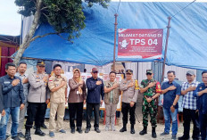 Kapolres, Dandim, KPU dan Bawaslu Pantau Langsung PSU TPS 04 Giham Sukamaju, Lampung Barat 