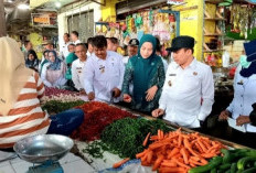 Pantau Harga, Pj. Bupati Pringsewu dan Istri Blusukan ke Pasar