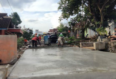 Pakai Dana Desa Kampung Kalipapan Beton Jalan 250 Meter 