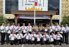 Ungkap Kasus Penggelapan dan Penembakan, 21 Personel Polresta Bandar Lampung Dapat Penghargaan