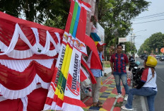 Jelang 17 Agustus, Penjual Bendera Mulai Penuhi Kota Bandar Lampung 