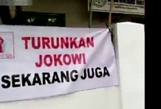 Viral, Spanduk Turunkan Jokowi 
