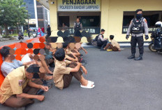 Diduga Hendak Tawuran, Polresta Bandar Lampung Angkut Puluhan Pelajar 
