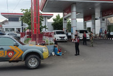 Polres Metro Lampung Pelototi Distribusi BBM di SPBU 