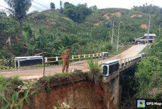Tergerus Longsor, Akses Jalan Menuju Suoh Terancam Putus
