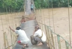 Sungai Way Umpu Meluap, Jembatan Gantung di Kampung Rantau Temiang Banjit Putus