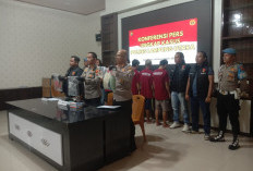 Sebulan Lima Tersangka Kejahatan Diringkus Polres Lampura 