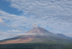 Gunung Semeru Kembali Erupsi, Kolom Abu Capai 900 Meter