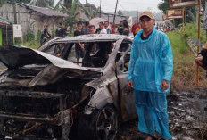 Tinggal Rangka, Mobil Datsun Terbakar di Ruas Jalinbar Pesisir Barat