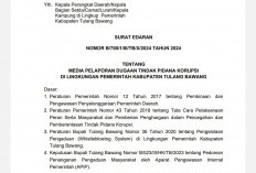 Pemkab Tulangbawang Rilis Surat Edaran Media Pelaporan Dugaan Tindak Pidana Korupsi