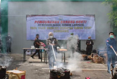Kejari Bandar Lampung Musnahkan Narkotika, Senjata, hingga Kosmetik Ilegal