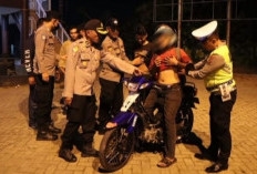 Polres Pringsewu Lampung Sweeping Pemuda Begadangan di Lokasi Rawan 