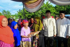 Bupati dan Wakil Bupati Mesuji Salat Id di Lapangan Desa Muara Tenang