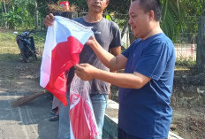 Camat Negeri Agung Bagikan Bendera Gratis