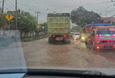 Diguyur Hujan Deras, Beberapa Titik Jalinsum Kebanjiran