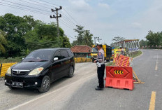 Jembatan Way Pidada Tulang Bawang Dalam Perbaikan, Kendaraan Berat Dilarang Lewat