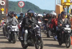 Rute Ciwandan-Panjang Mulai Diaktifkan, Ratusan Pemudik Motor Mendapat Kawalan Polisi