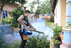 DBD Telan Korban, Polres Tulangbawang Fogging 20 Titik Lokasi 
