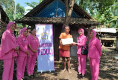 Sambut HUT RI, Bhayangkari Bagikan 20 Paket Sembako ke Warga Kurang Mampu