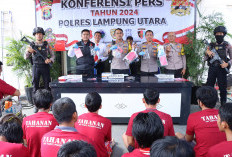 Polres Lampung Utara 'Sikat' 57 Tersangka dari 54 Kasus