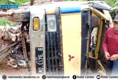  Truk Pengangkut Material Terjun ke Jurang Sedalam 30 Meter 