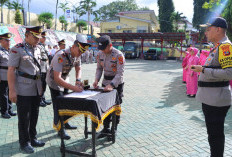 Kapolres Tanggamus Pimpin Sertijab Wakapolres, Kasatresnarkoba, dan Kapolsek Pulau Panggung